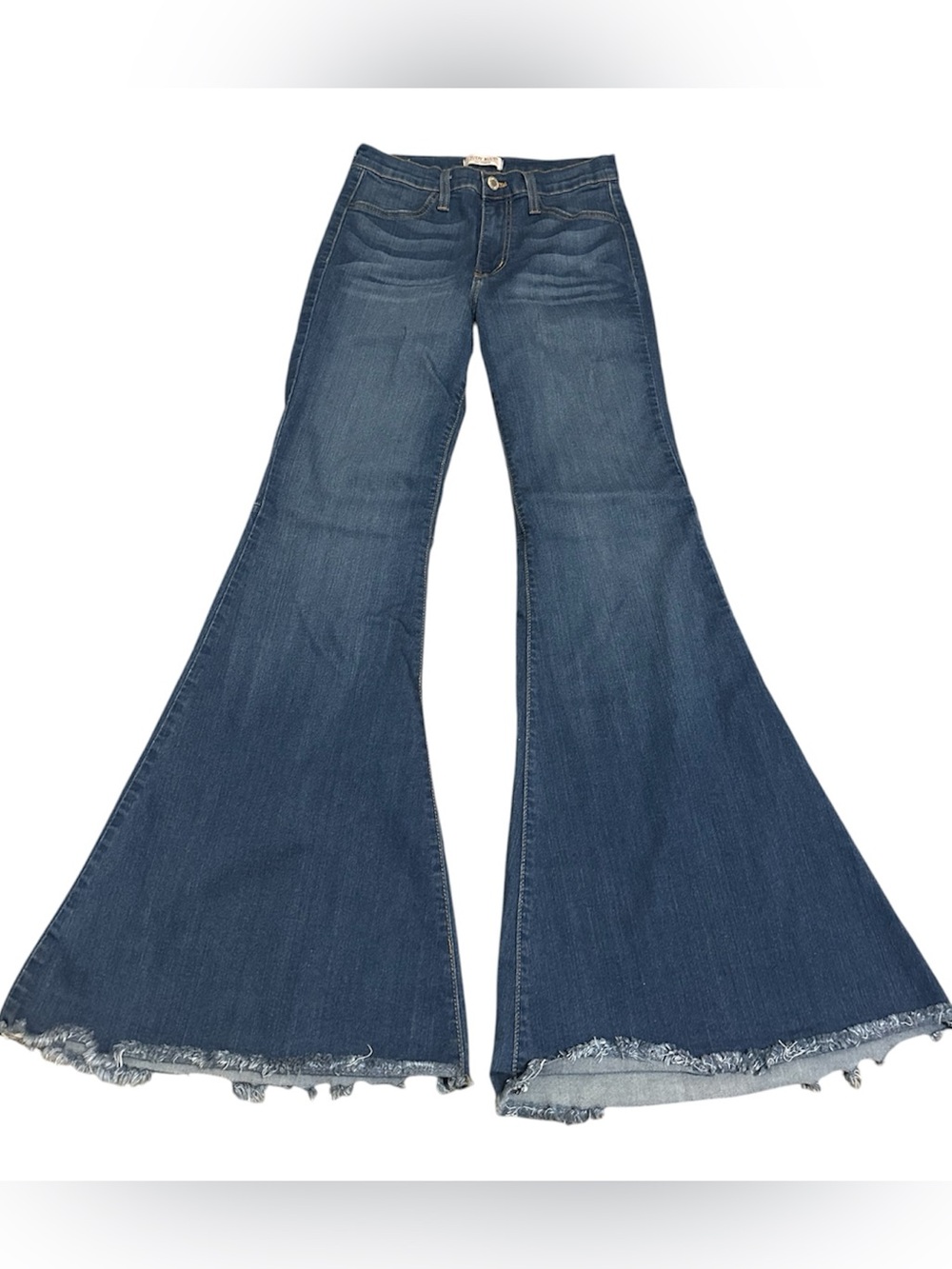 Judy Blue Dark Blue High-Rise Wide Leg Flare Jeans